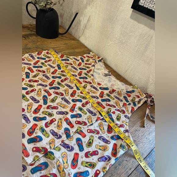 Colorful Flip-Flop Print Sleeveless Tunic - Miss Nikky - Size XXL - Picture 4 of 10